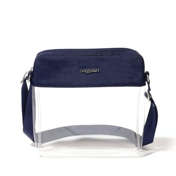 Crossbody Bag Aroved-Clear Purse Stadium Events, Navy Blue :3 - Picture 1 of 5
